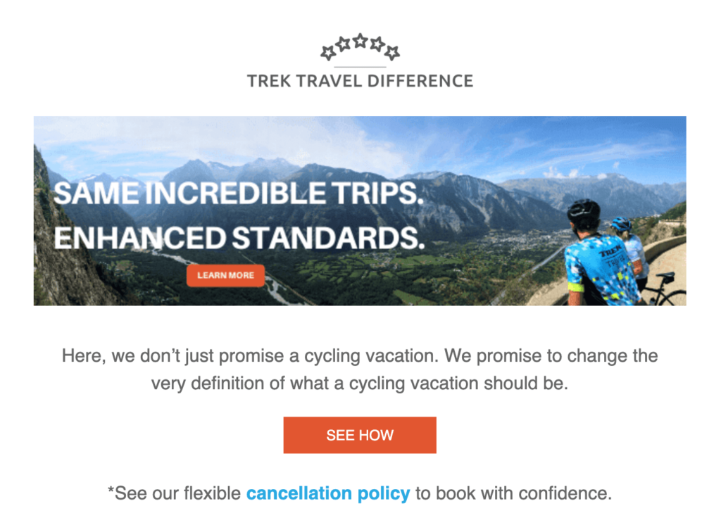 Politiche di cancellazione Trek Travel