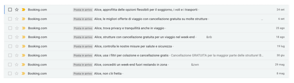 Politiche di cancellazione booking .com