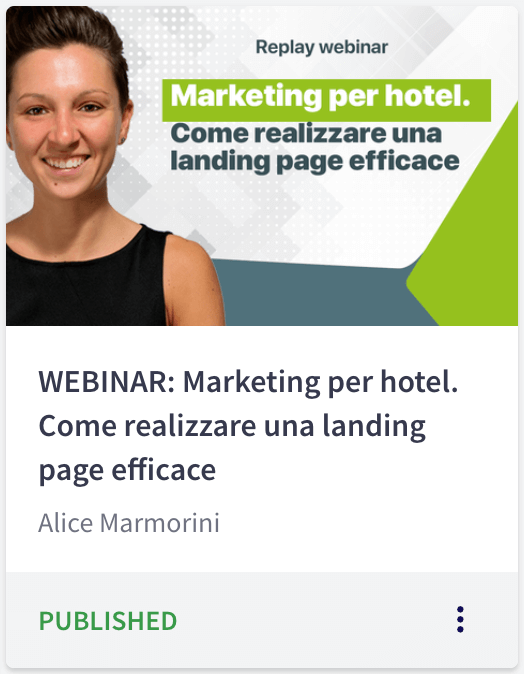 Webinar "Marketing per hotel. Come realizzare una landing page efficace"
