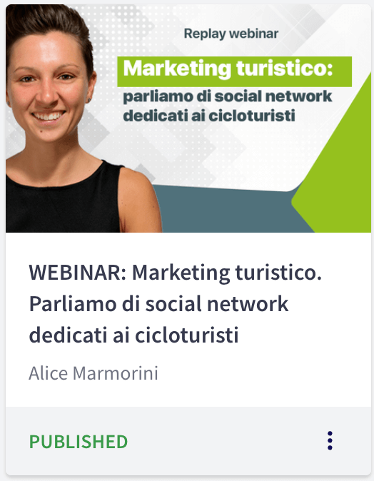 Webinar "Marketing turistico. Parliamo di social network"