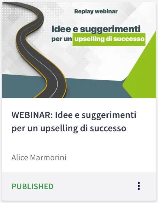 Webinar "Idee e suggerimenti per un upselling di successo"