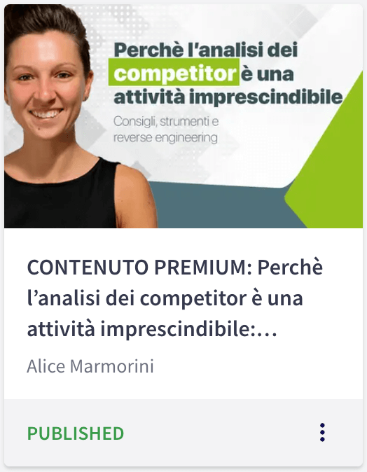 Contenuto Premium analisi competitor