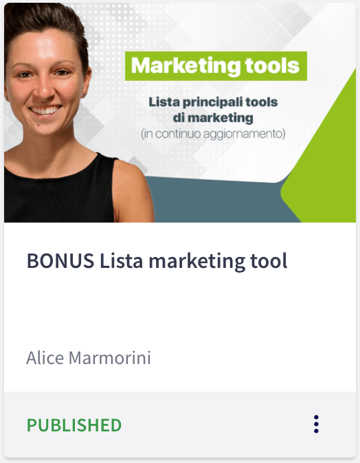 Bonus lista marketing tool