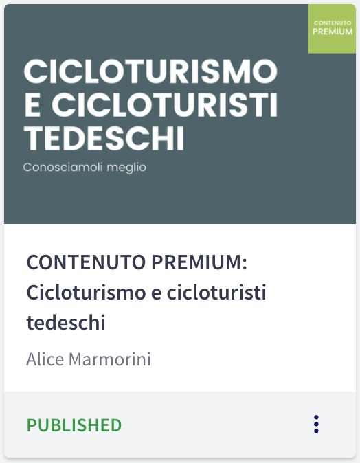 Contenuto Premium "Cicloturismo e cicloturisti tedeschi"