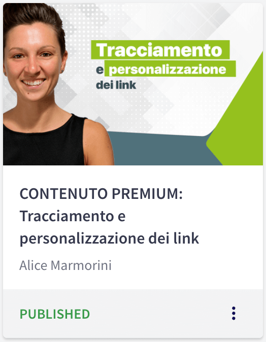 Contenuto Premium "Tracciamento e personalizzazione link"