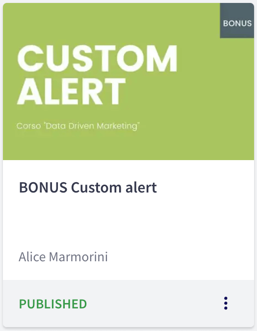 Bonus "Custom Alert"